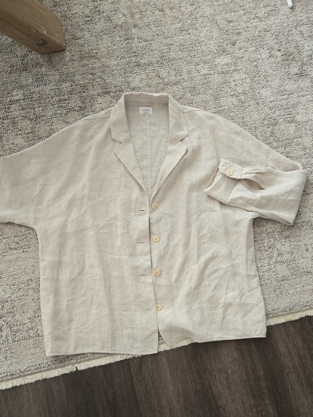 Aritzia Wilfred Freeform Linen Shirt Size M